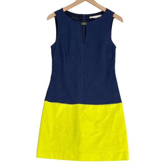 Trina Turk Dresses & Skirts - Trina Turk Dress Womens 2 Retro Mod Colorblock Keyhole Ponte Shift Business